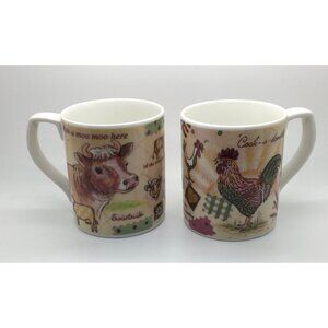 Royal Doulton Coffee Mug Expressions Farmyard TIL the Cows Come Home  Rooster